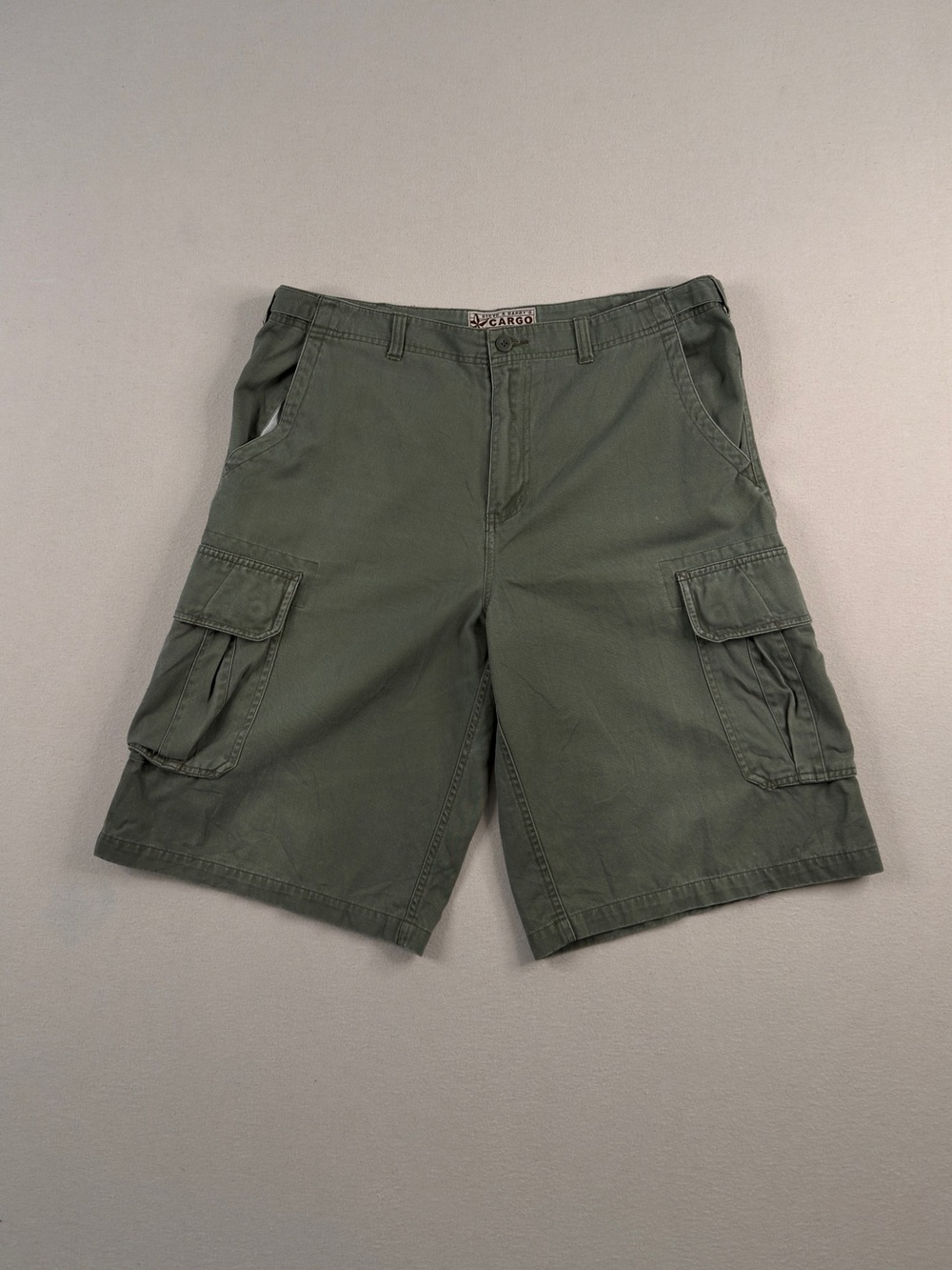 Steve & Barry’s Olive Green Cargo Shorts Men’s Size 38 Y2K Utility
